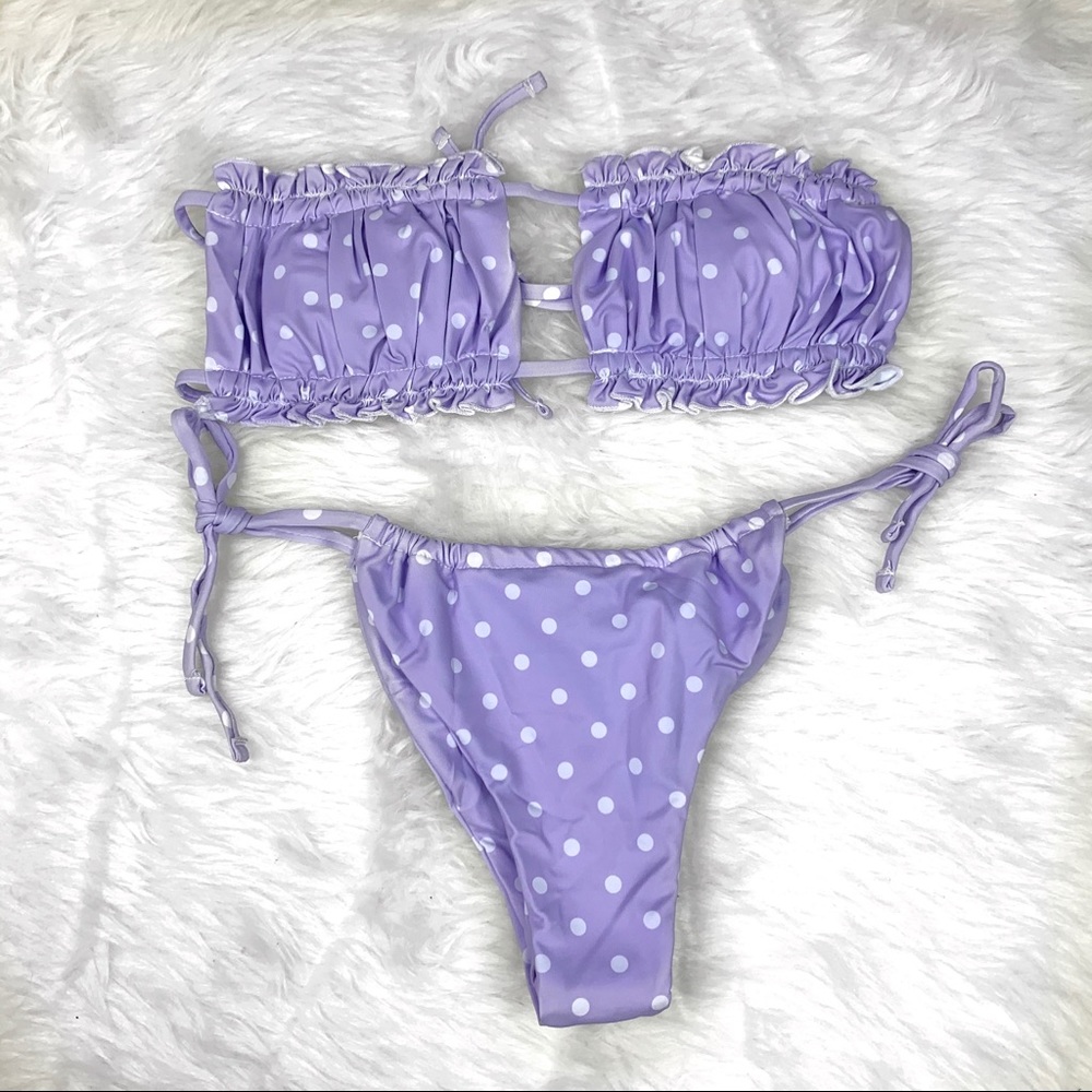 👙New! “KATE” Ruffle Bandeau Bikini Set - Picture 2 of 5